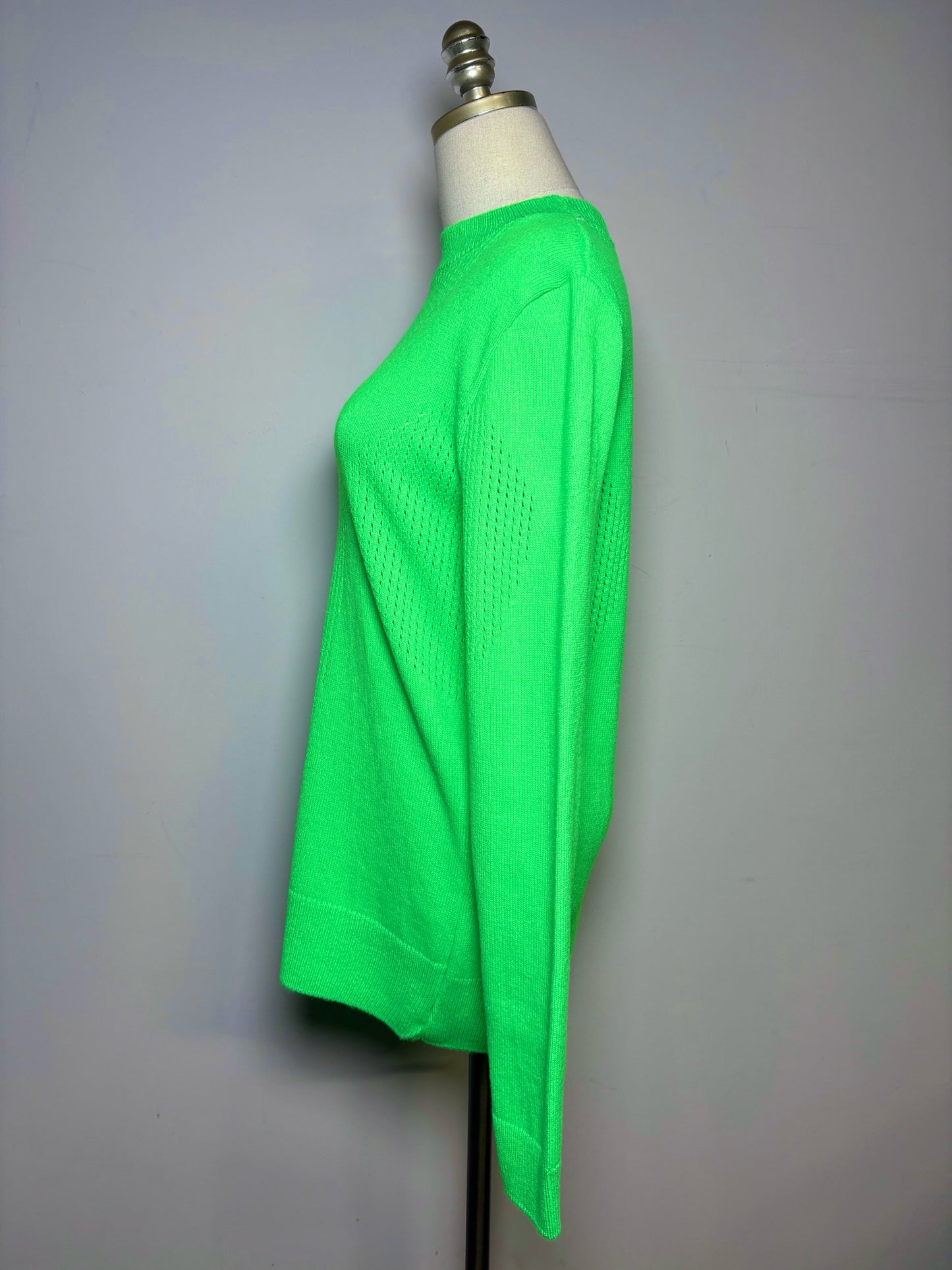 Women Size S Collusion Neon Green LS Sweater