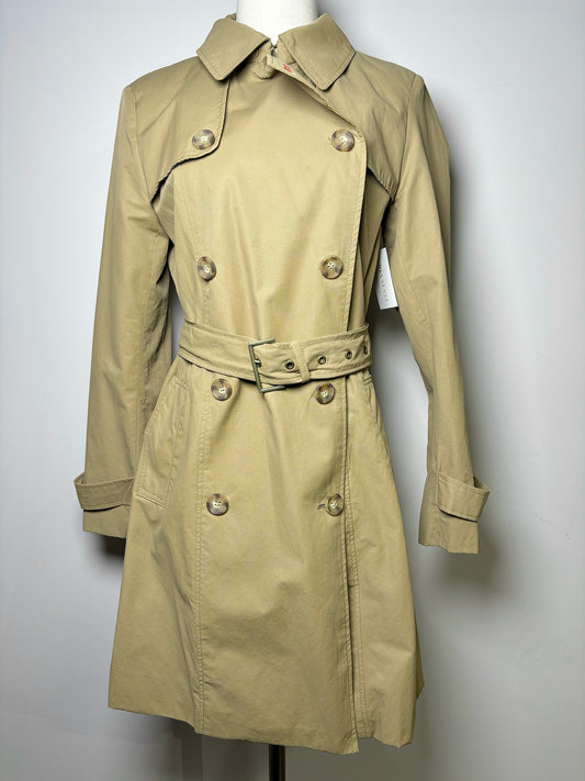 Women Size M Tommy Hilfiger Khaki Rain/Trench Coat