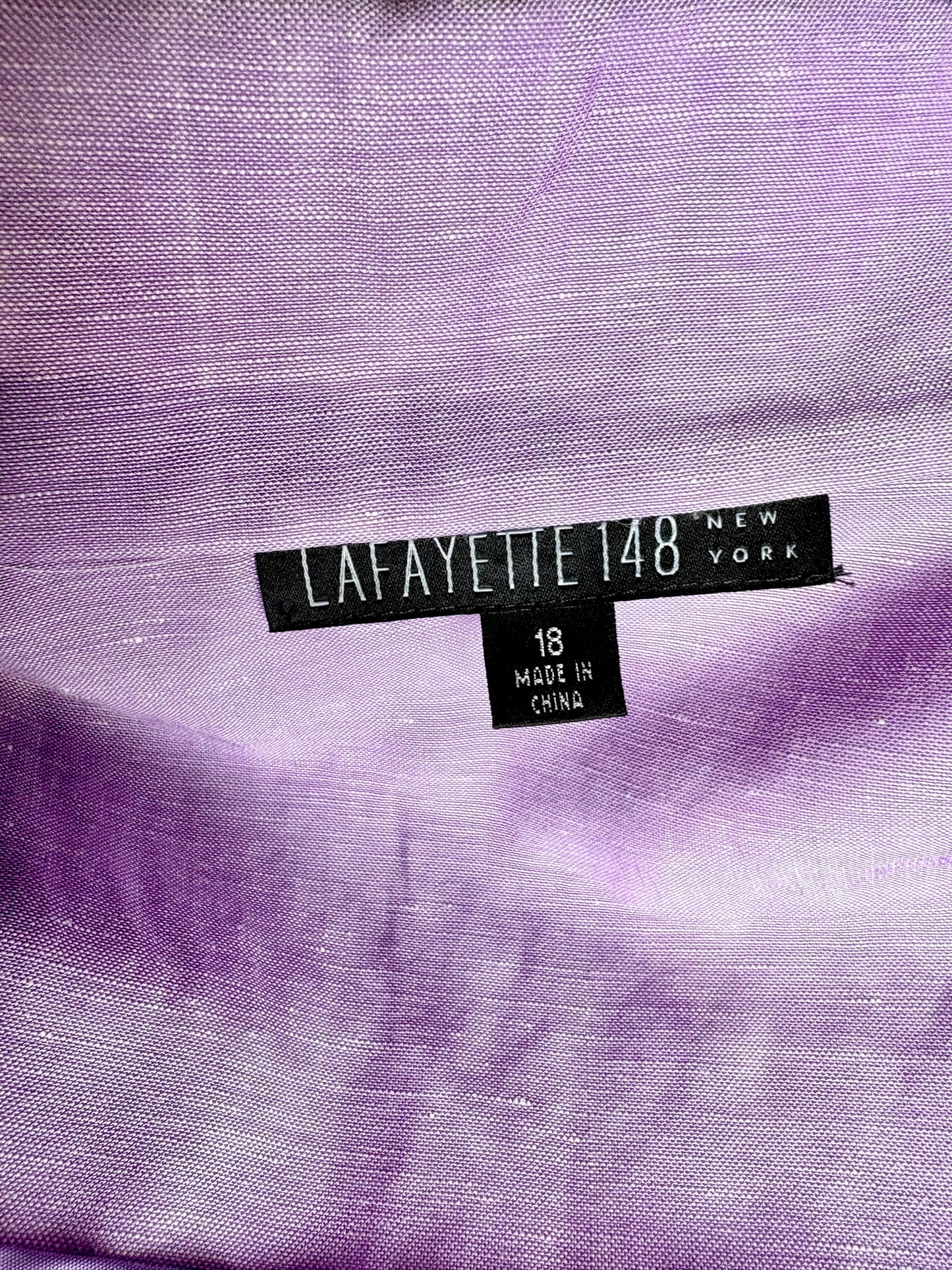 Women Size 18 Lafayette 148 Lilac Solid 52% Linen, 48% Wool Pre-owned Jacket