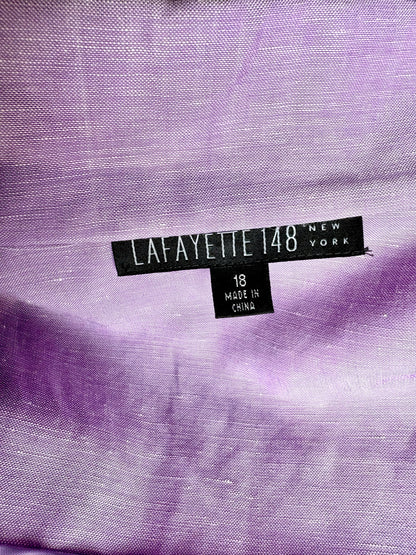 Women Size 18 Lafayette 148 Lilac Solid 52% Linen, 48% Wool Pre-owned Jacket