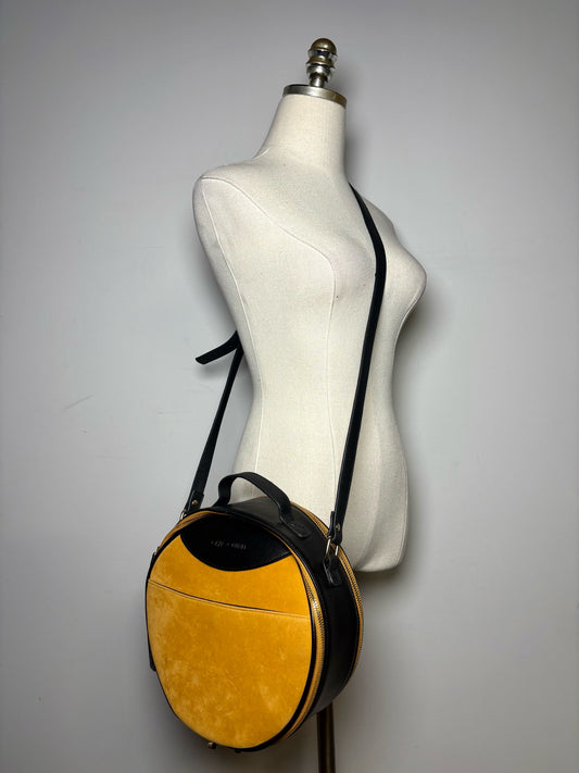 Ollie Quinn Suede Leather Pre-owned Black, Yellow Small Purse