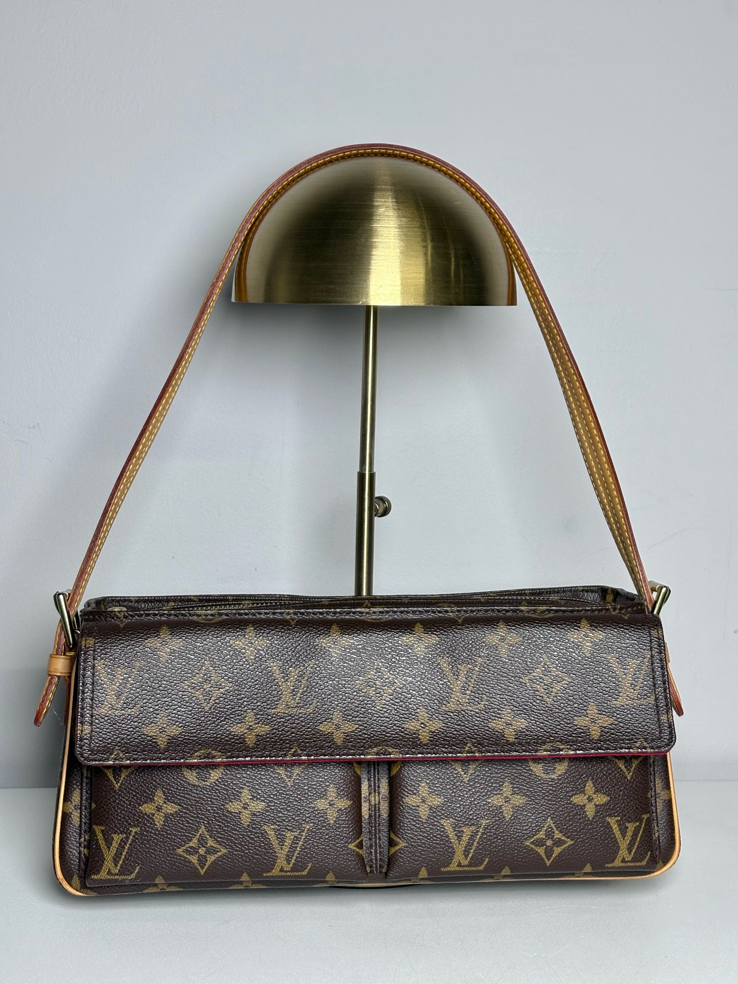 Louis Vuitton Vivacite MM Monogram Coated Canvas Authentic Bag Pre-owned
