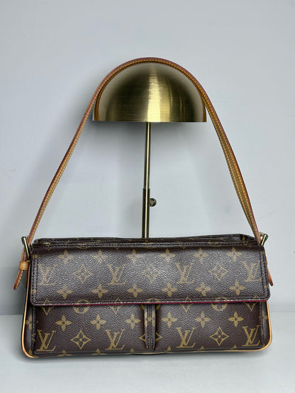 Louis Vuitton Vivacite MM Monogram Coated Canvas Authentic Bag Pre-owned