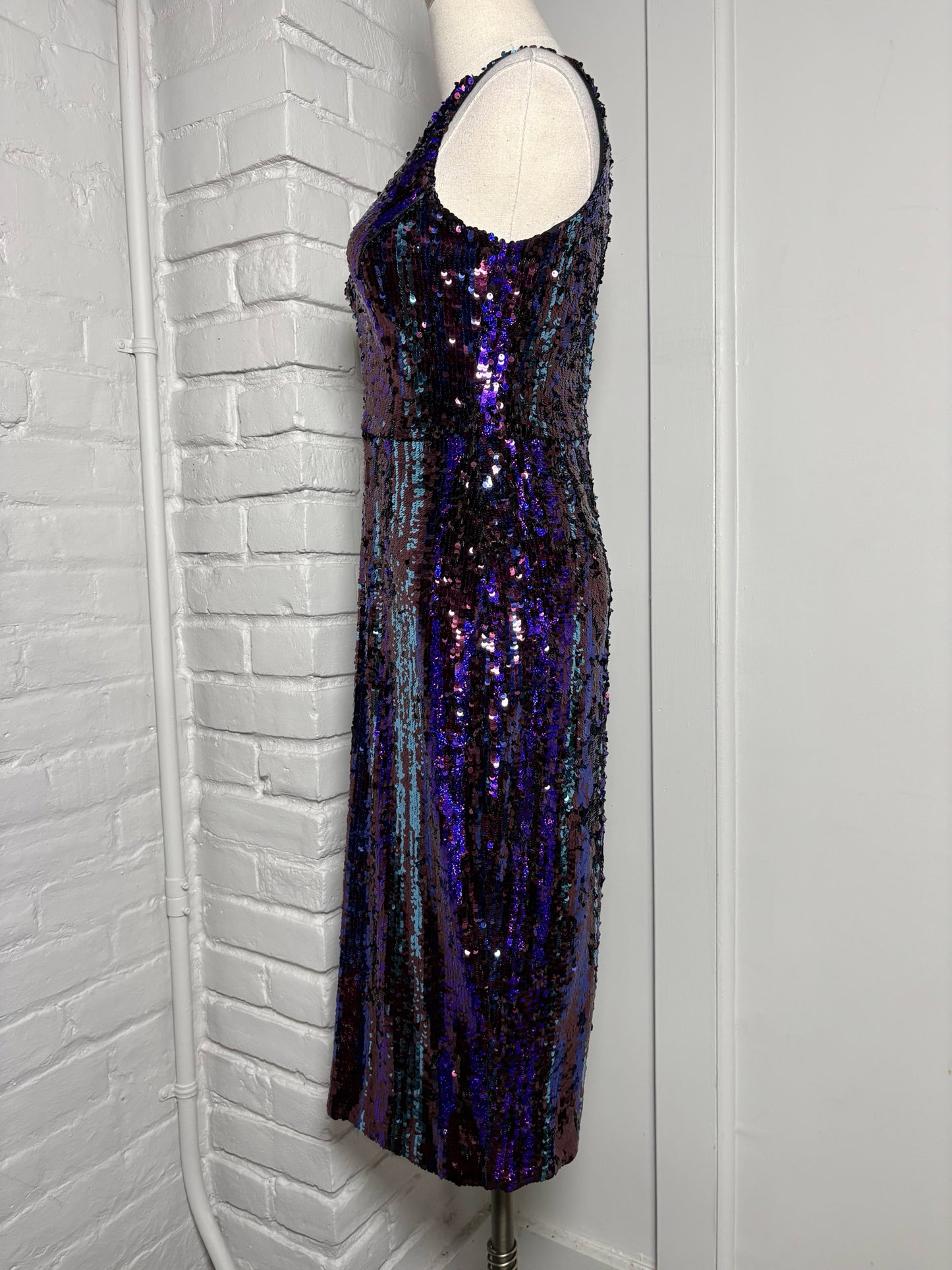 Women Size S Dress the Population Purple Sequins Dress