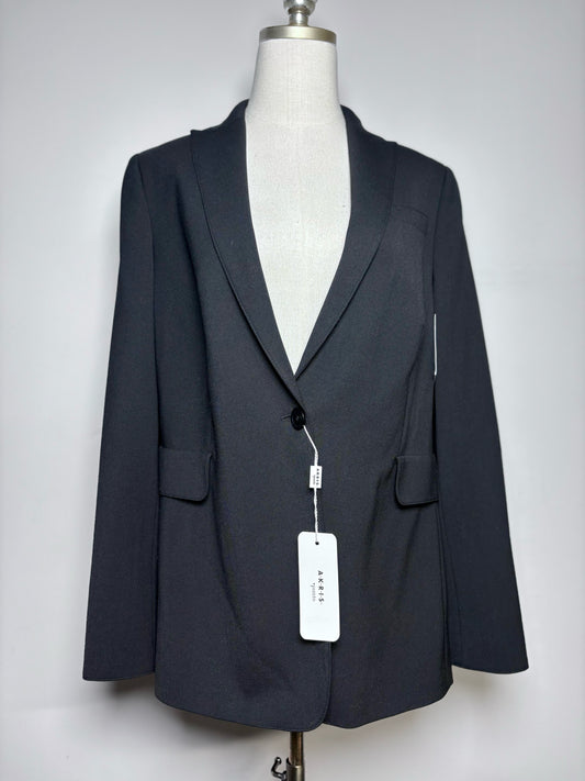 Women Size 14 Akris Punto Black Wool Blend Pre-owned, NWT Blazer