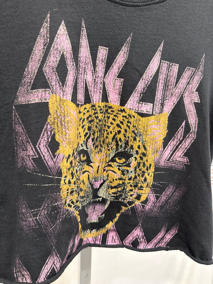 Women Size M Prince Peter Black Graphic Print Pre-owned 100% Cotton T-shirt
