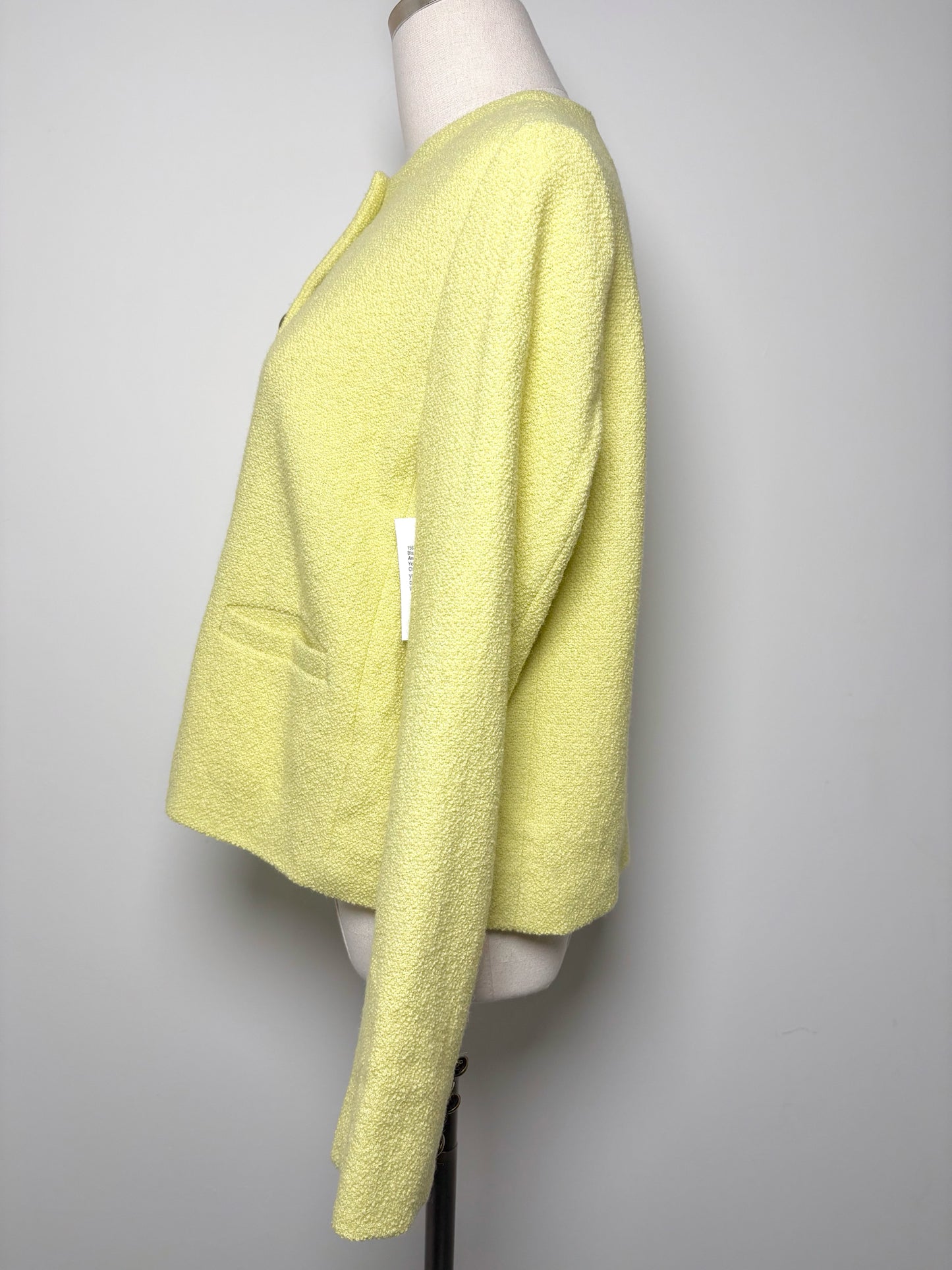 Women Size M Ann Mashburn Yellow Wool Blend Blazer