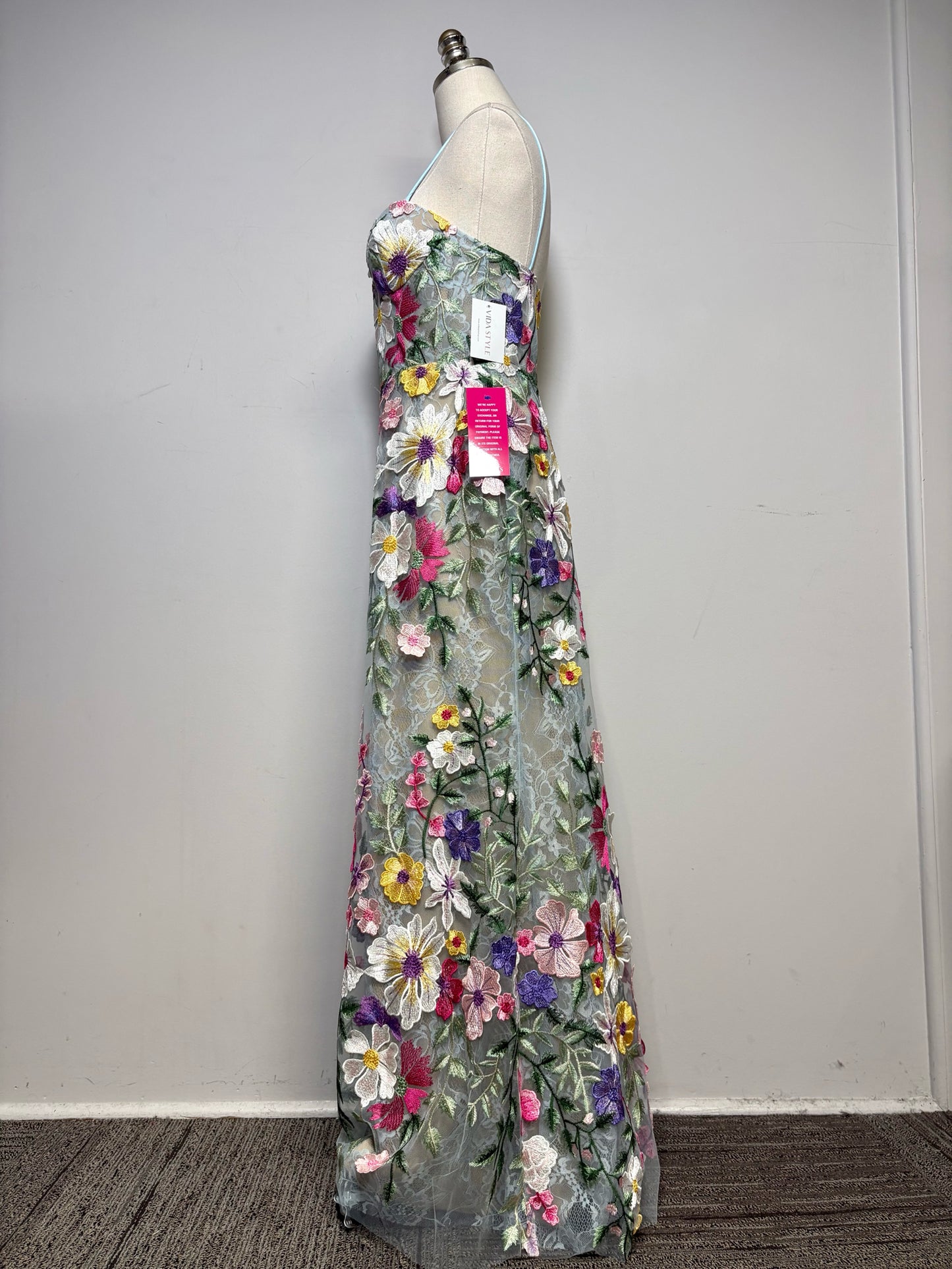 Women Size 6 Mac Duggal Multicolor Floral Women's NWT Gown