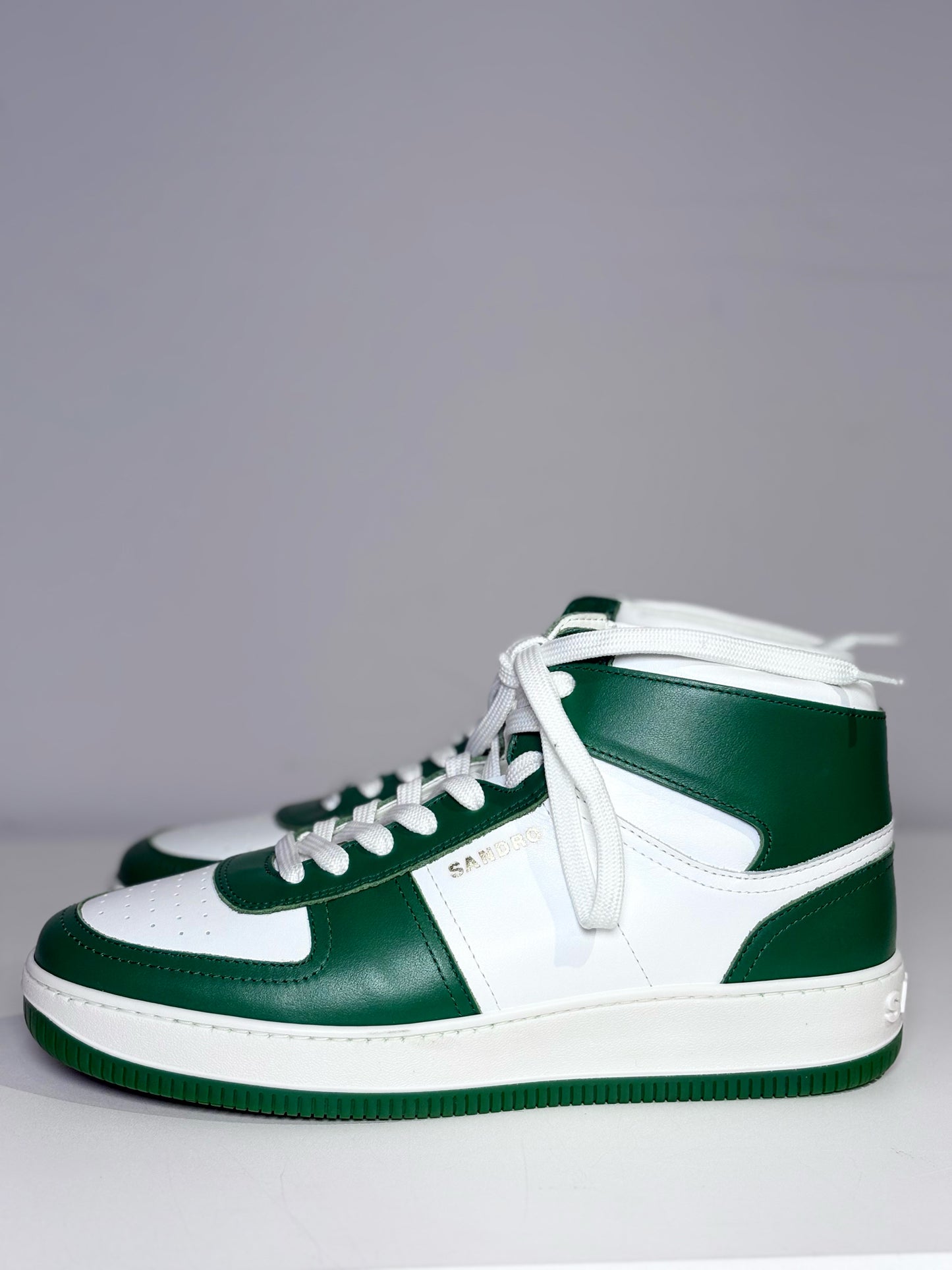 W Shoe Size 40 Sandro Green & white Leather Sneakers