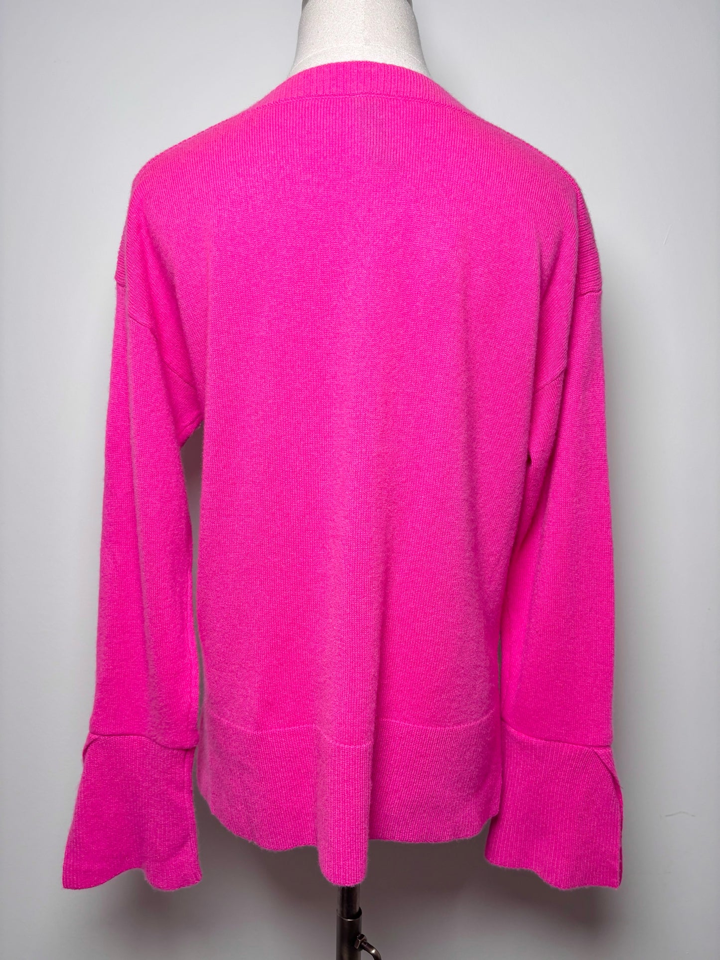 Women Size M Marc Cain Hot Pink Solid Cashmere Sweater