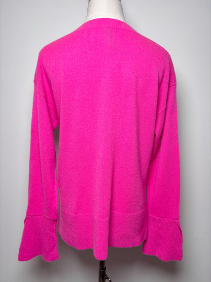 Women Size M Marc Cain Hot Pink Solid Cashmere Sweater