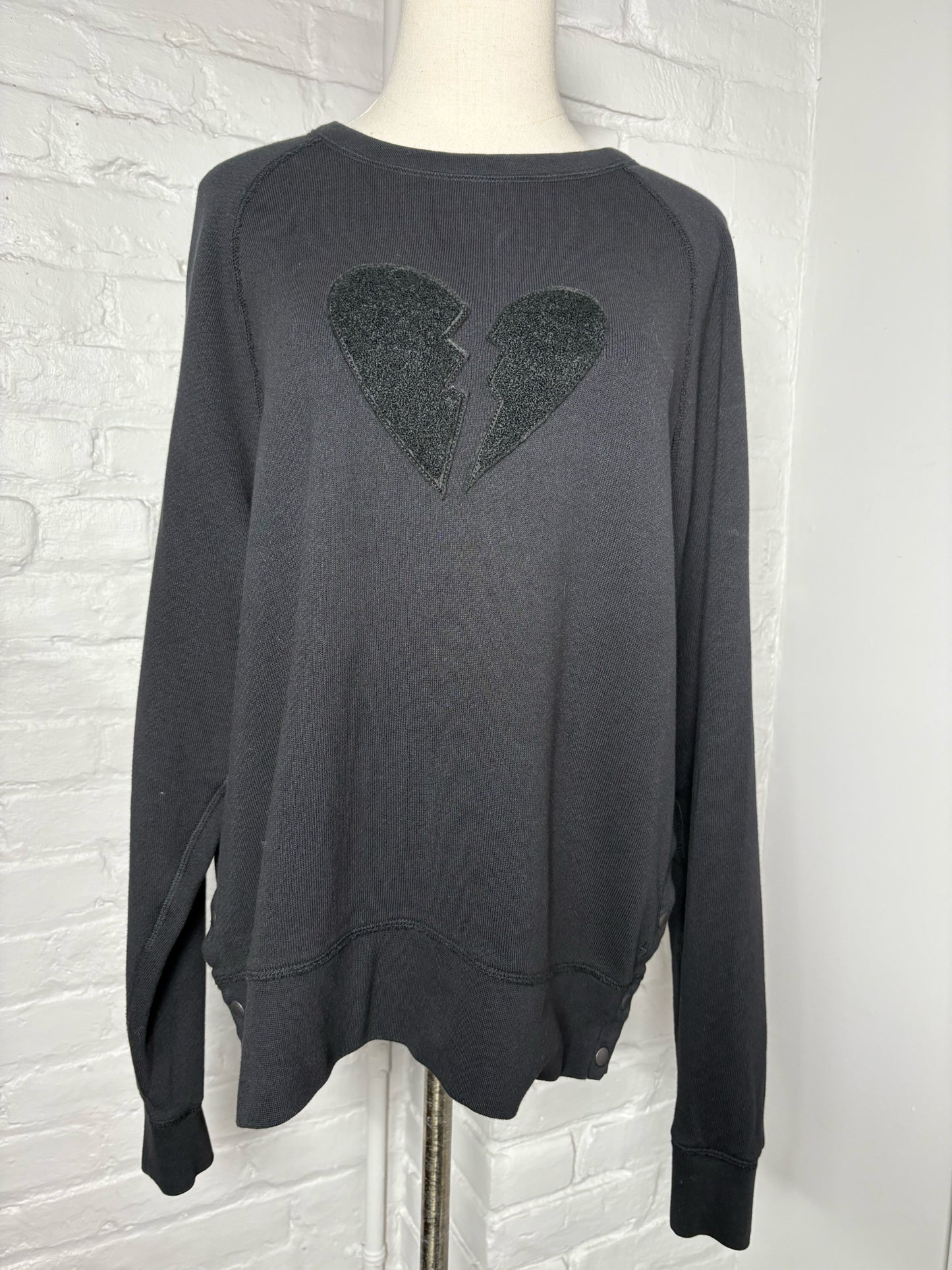Women Size M Rag & Bone Black Cotton Sweater