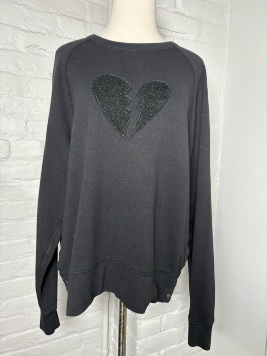 Women Size M Rag & Bone Black Cotton Sweater