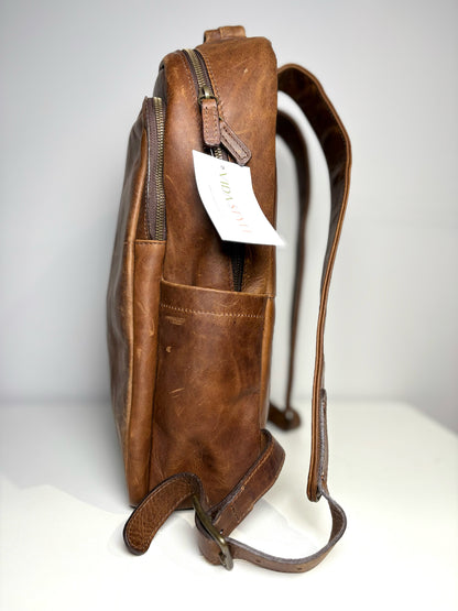 Moore & Giles Brown Leather Men's Backpack