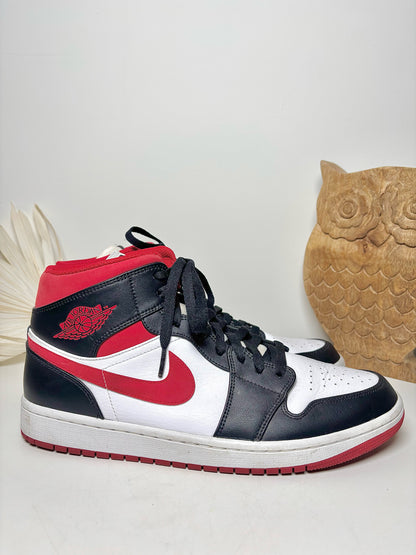 Nike Air Jordan 1 Black Gym Red  Leather Size 11.5 Men's Shoes