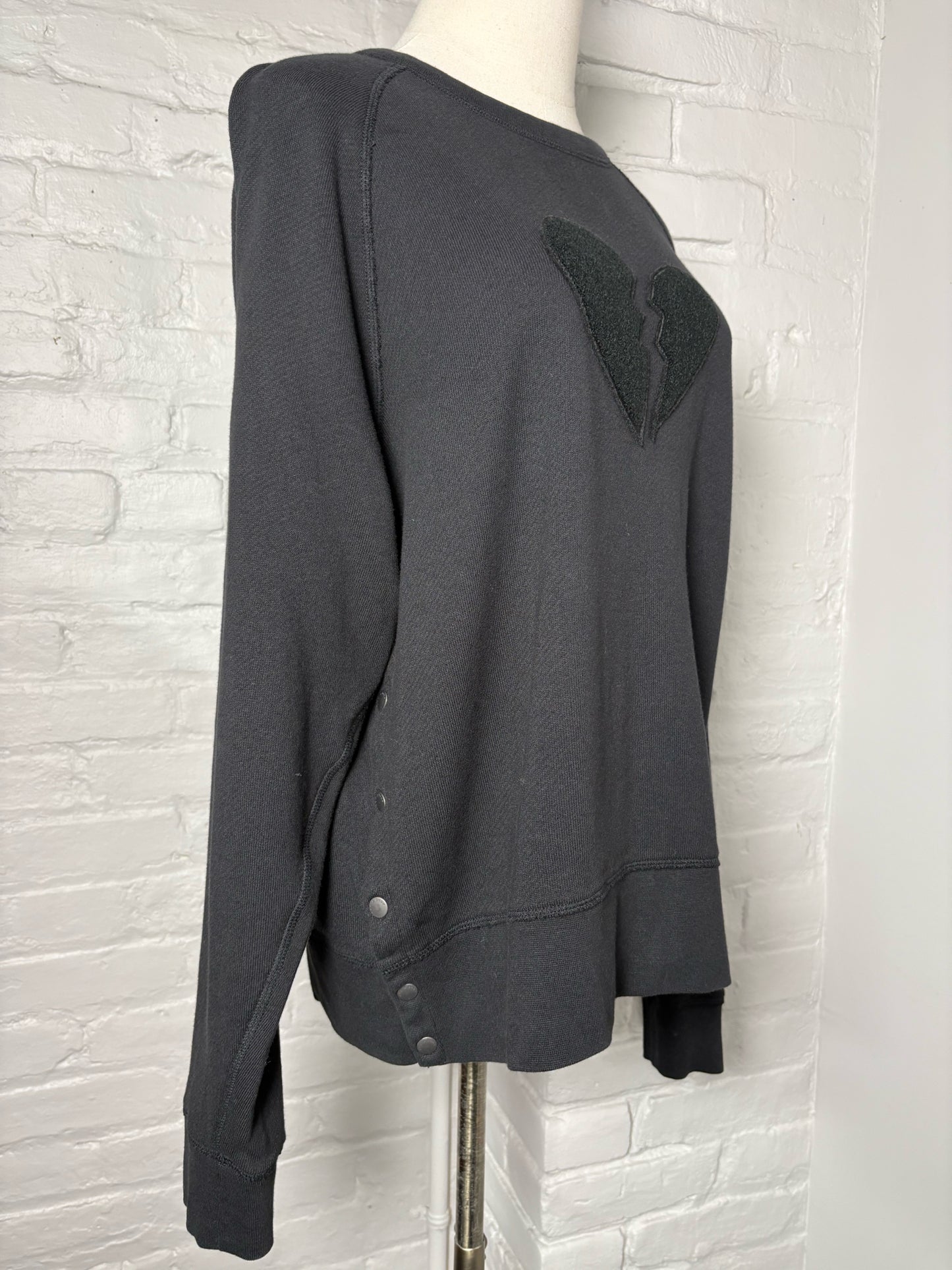Women Size M Rag & Bone Black Cotton Sweater