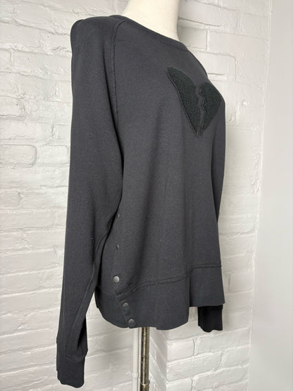 Women Size M Rag & Bone Black Cotton Sweater