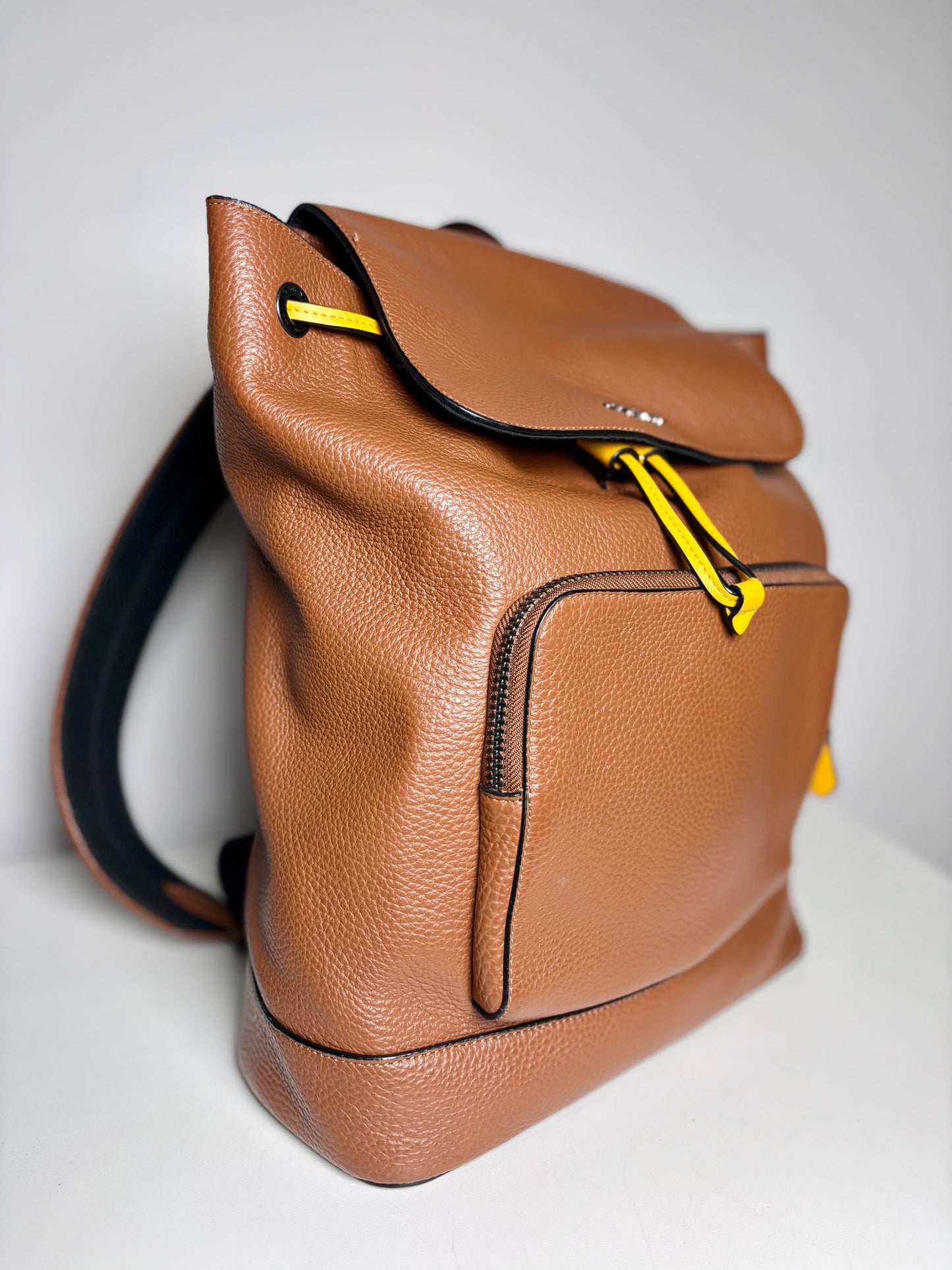 Coach Racer Caramel Leather Men's Backpack