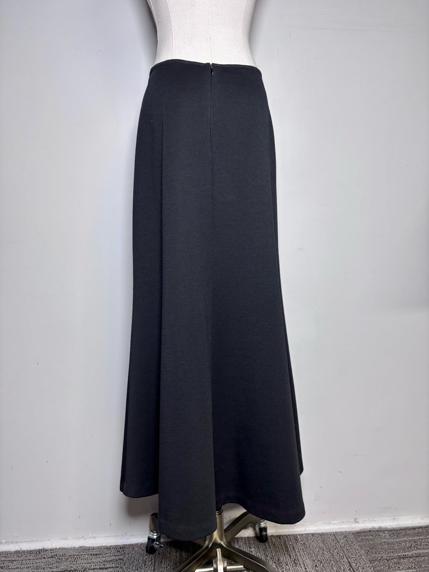 Women Size 6 Jean Paul Gaultier Black Solid Vintage Pre-owned Skirt