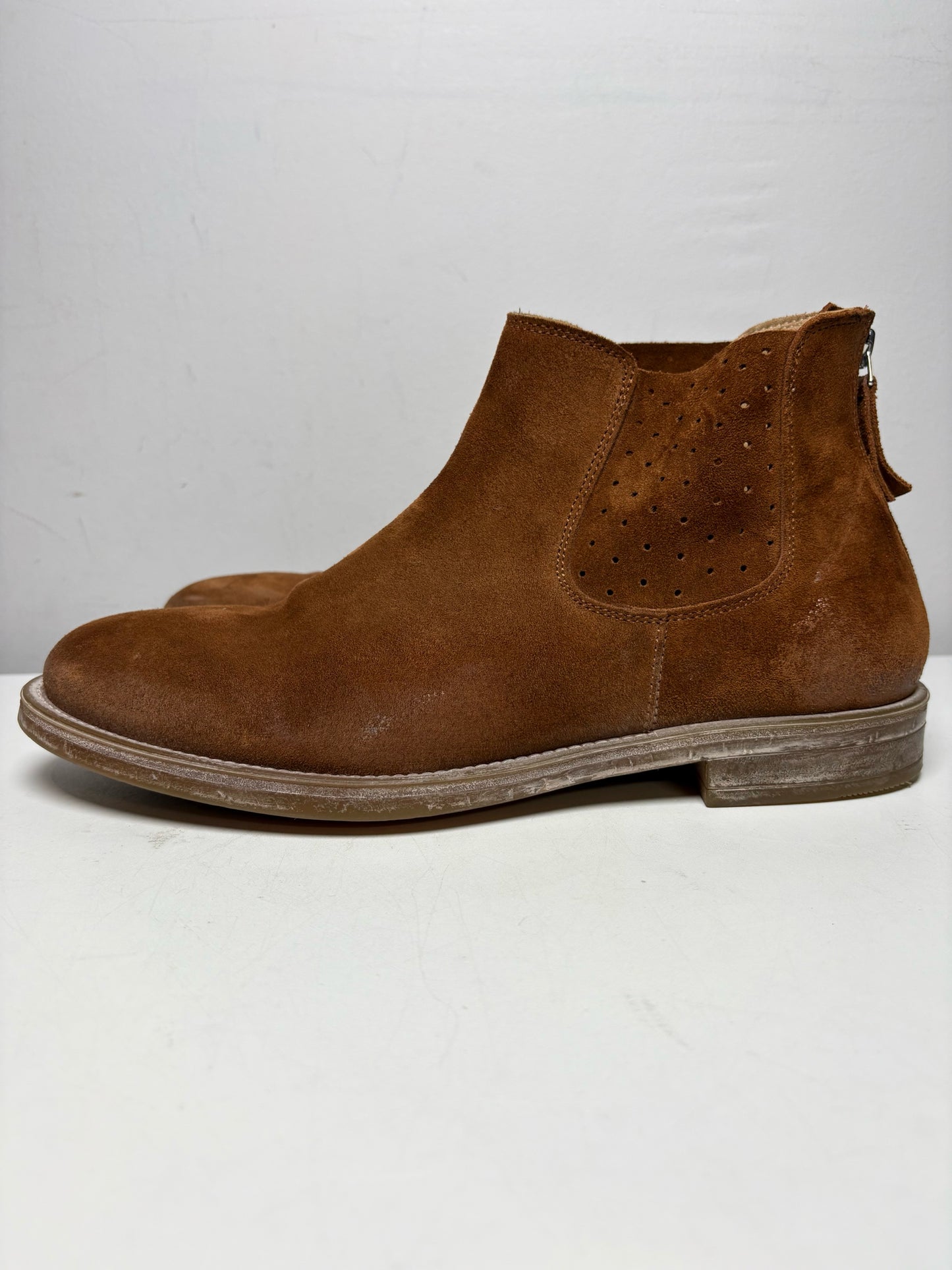 Men's Shoe Size 41 (US 8–8.5) MOMA Cognac Leather & Suede Pre-Owned Boots