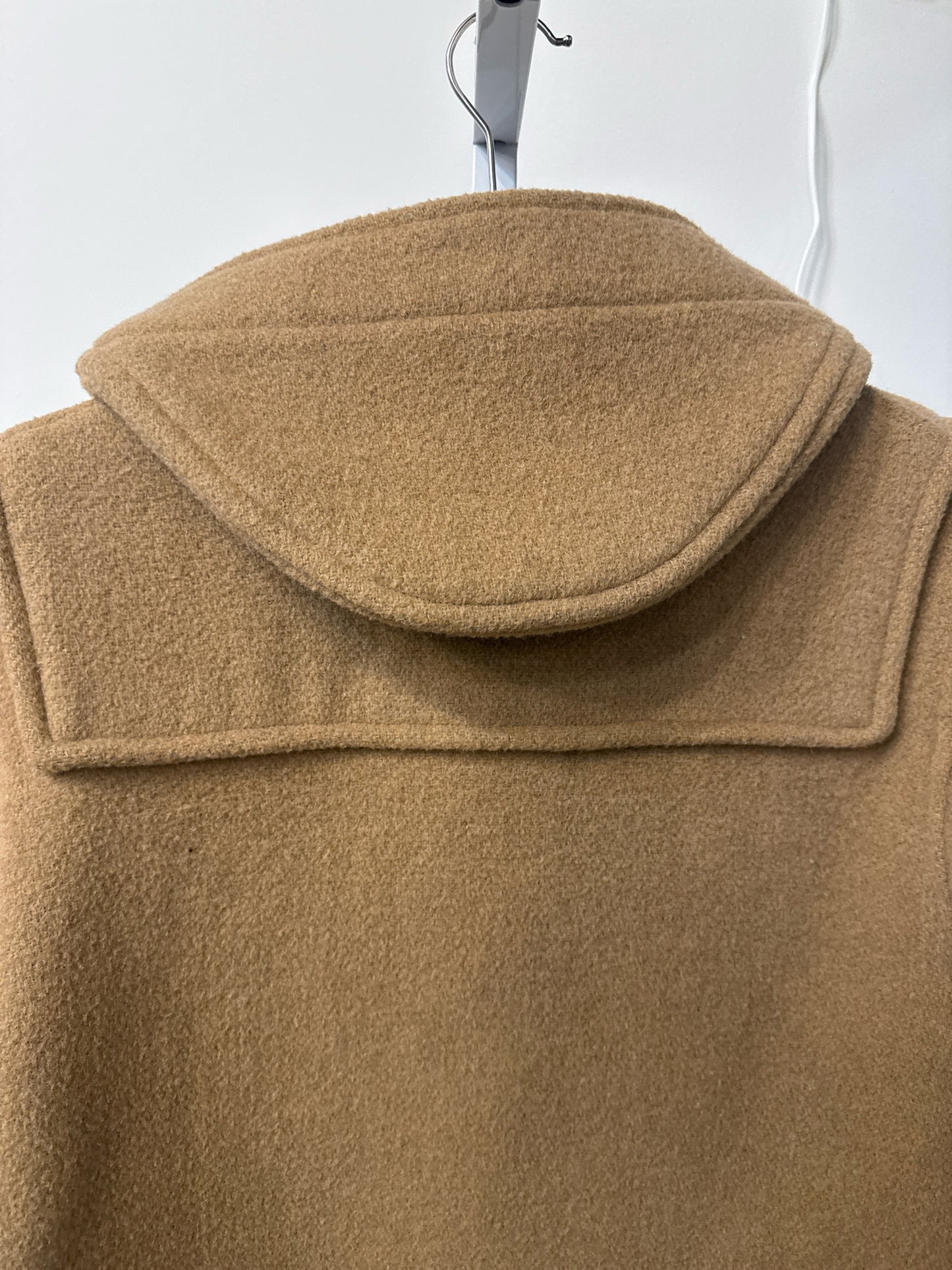 Burberrys' Camel Wool Solid Men's Vintage Size S Hood Coat