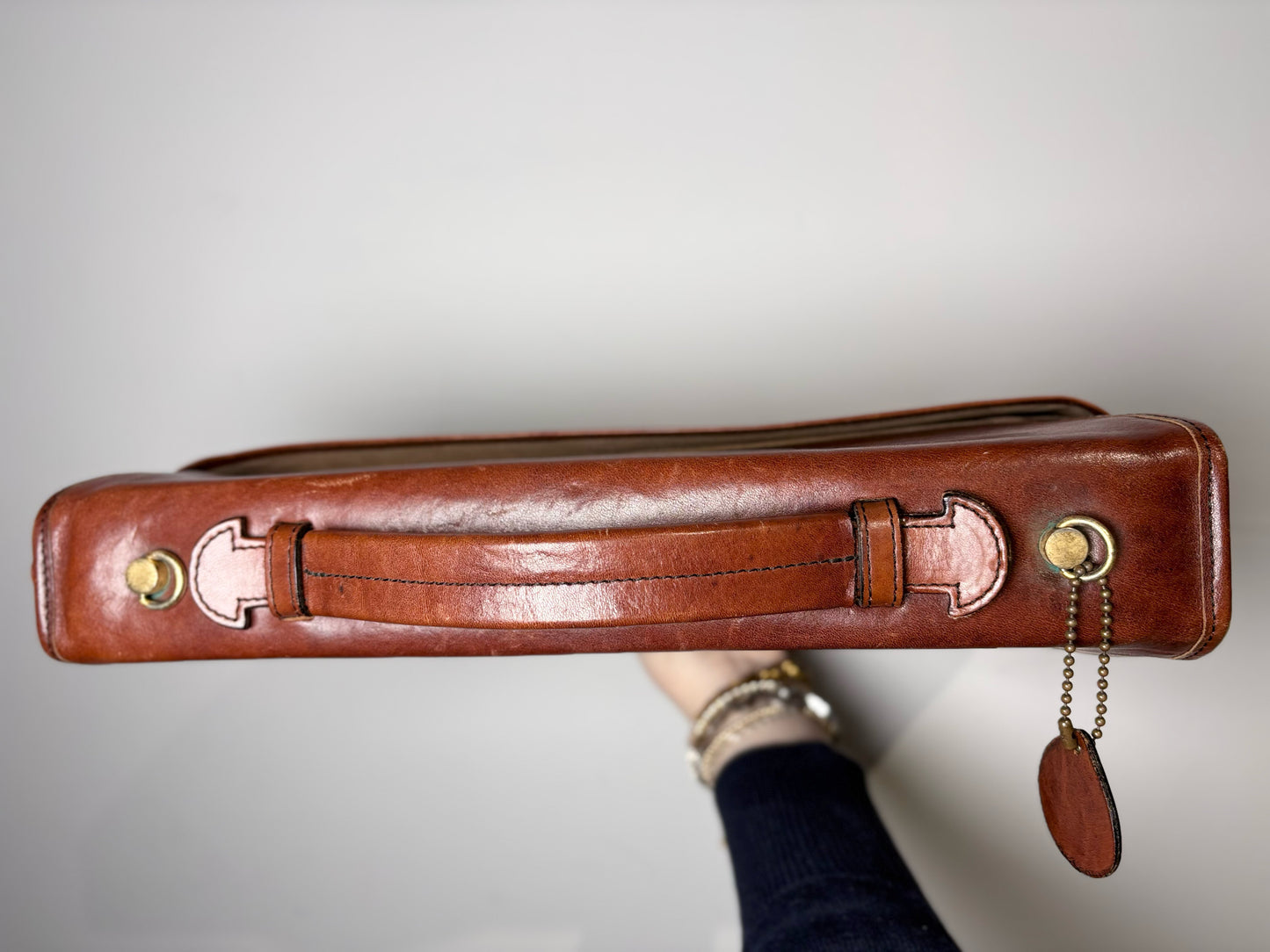 Men's Oroton  Leather Cognac Small Briefase