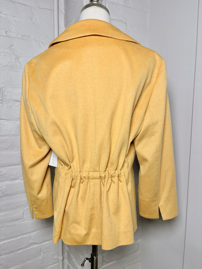 Women Size 14 Akris Punto Mustard Solid Blazer