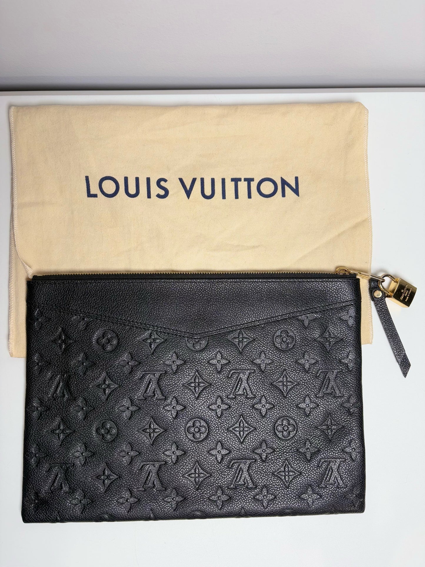 Louis Vuitton Empreinte Black Leather Pouch/Bag