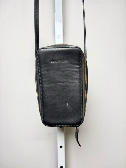 Emporio Armani Black Leather Men's Bag