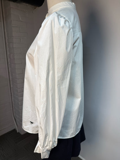 Women Size 38 (4 US) Max Mara White Poplin Cotton LS Shirt