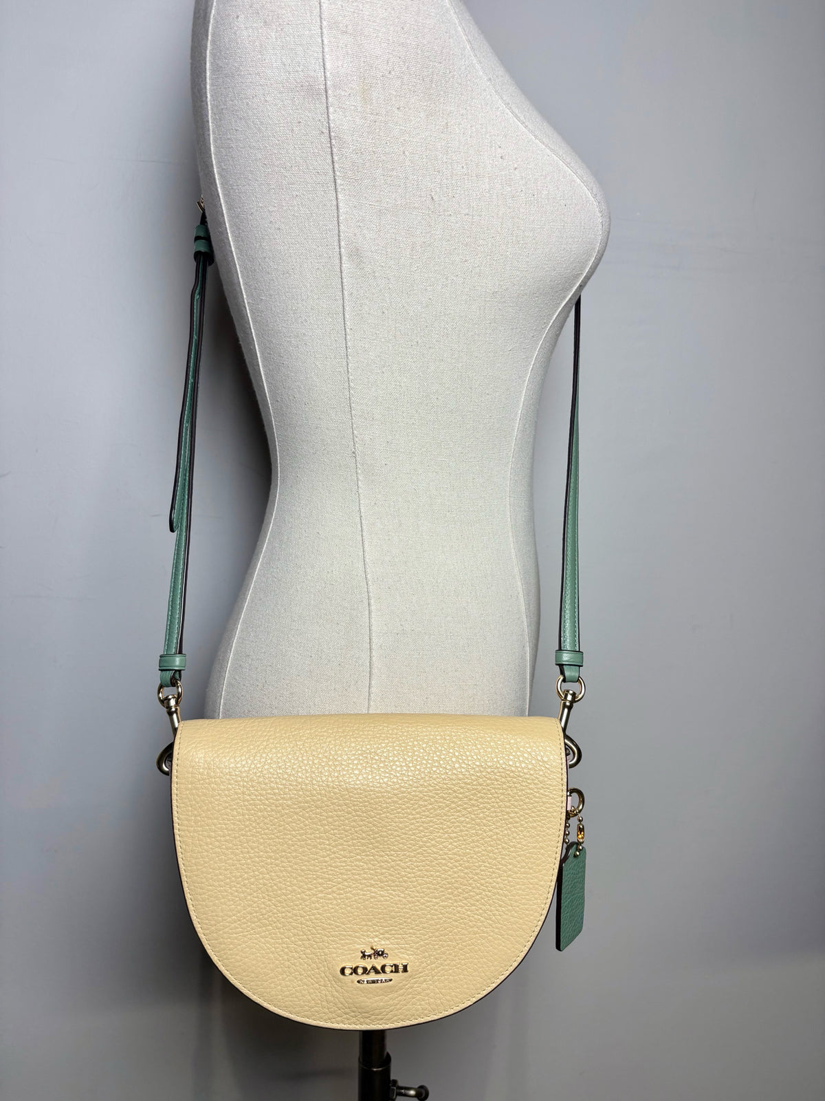 Coach Colorblock Leather Like-New Yellow, Pink, Green Leather Small Purse
