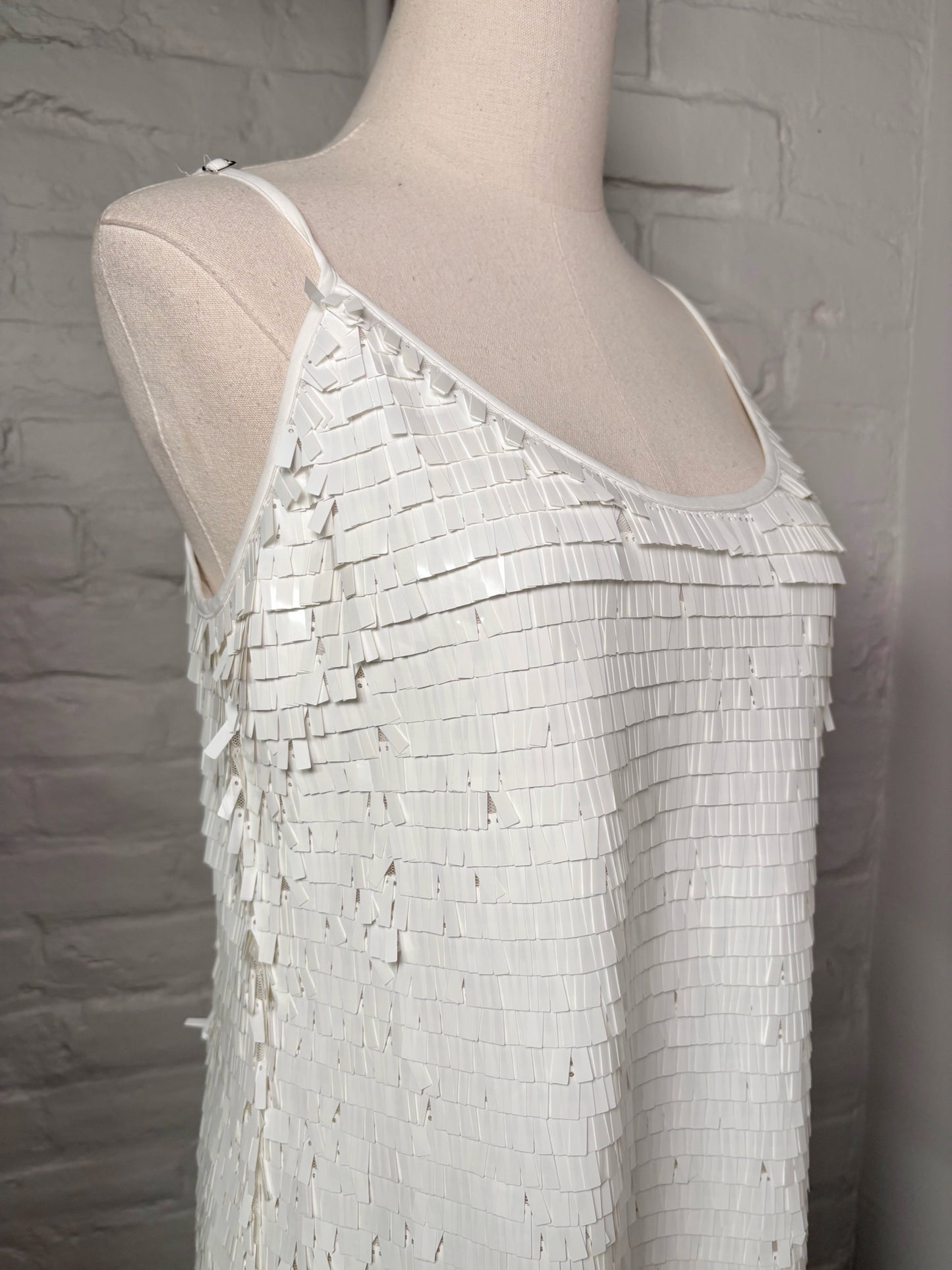 Women Size 6 L'Agence White Sequins Cocktail Dress