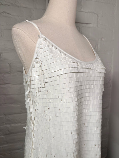 Women Size 6 L'Agence White Sequins Cocktail Dress