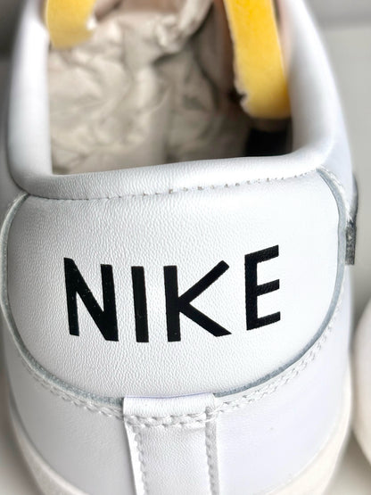 Nike White Leather Solid w/Swoosh Men's Pre-owned, NWT 11.5 Sneakers