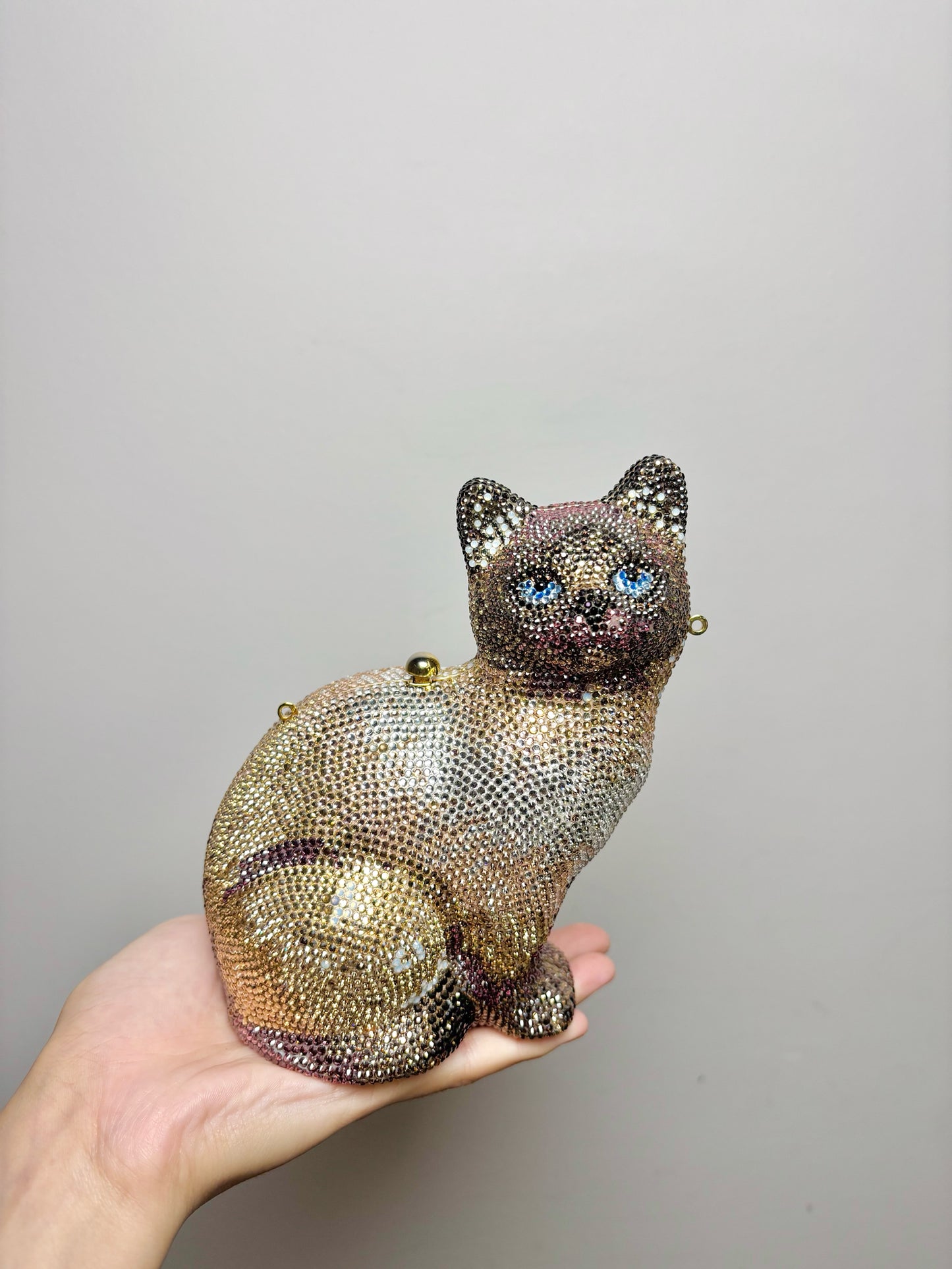 Judith Leiber Siamese Cat Swarovski Clutch Evening Clutch Bag