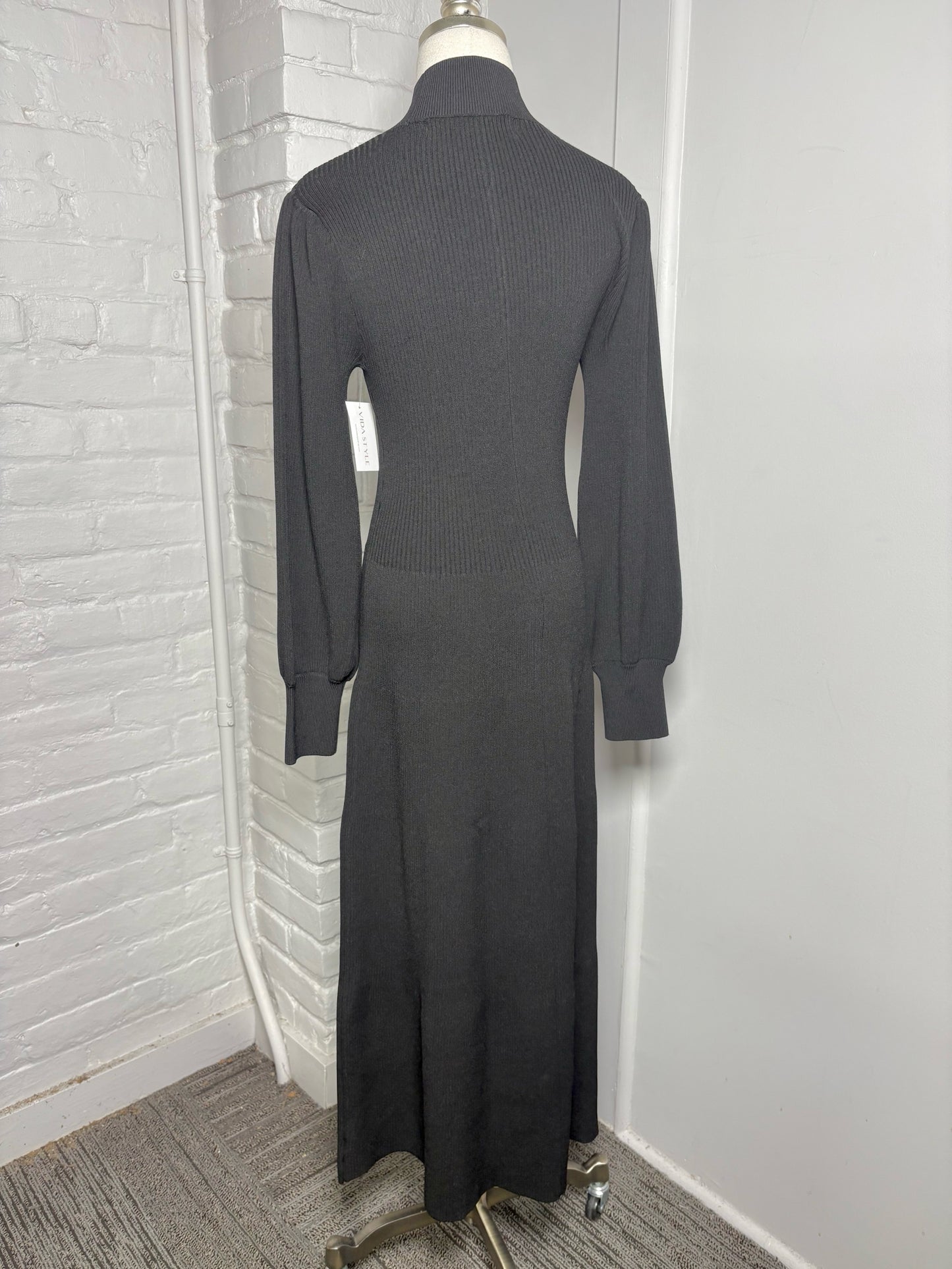 Women Size S Hill House Black Ribbed Dress