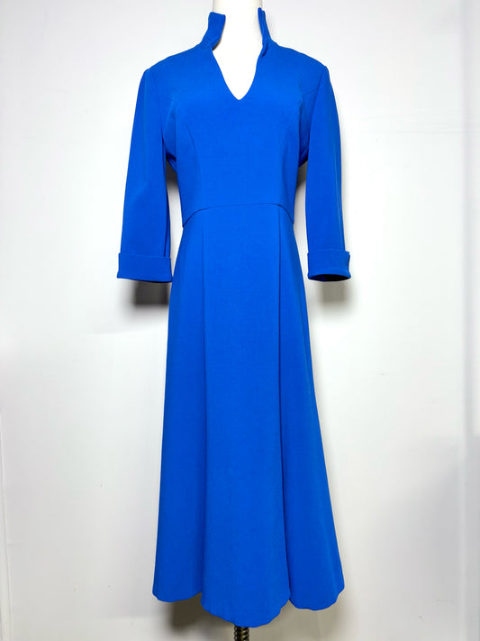 Women Size 6 Black Halo Kensington Fit Cobalt Blue Dress