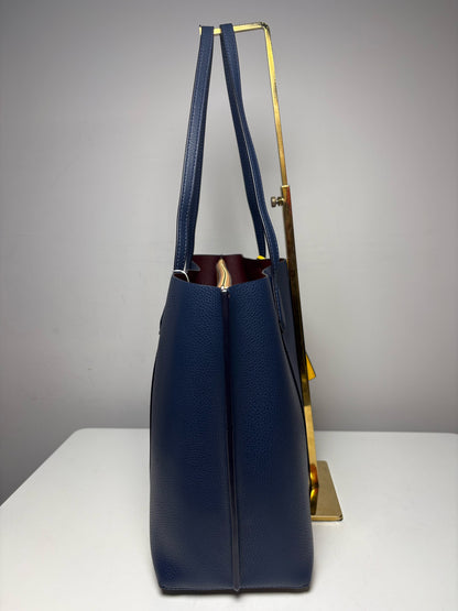 Women's Tory Burch Perry Triple Compartment Tote Navy Blue Pre-owned, NWT