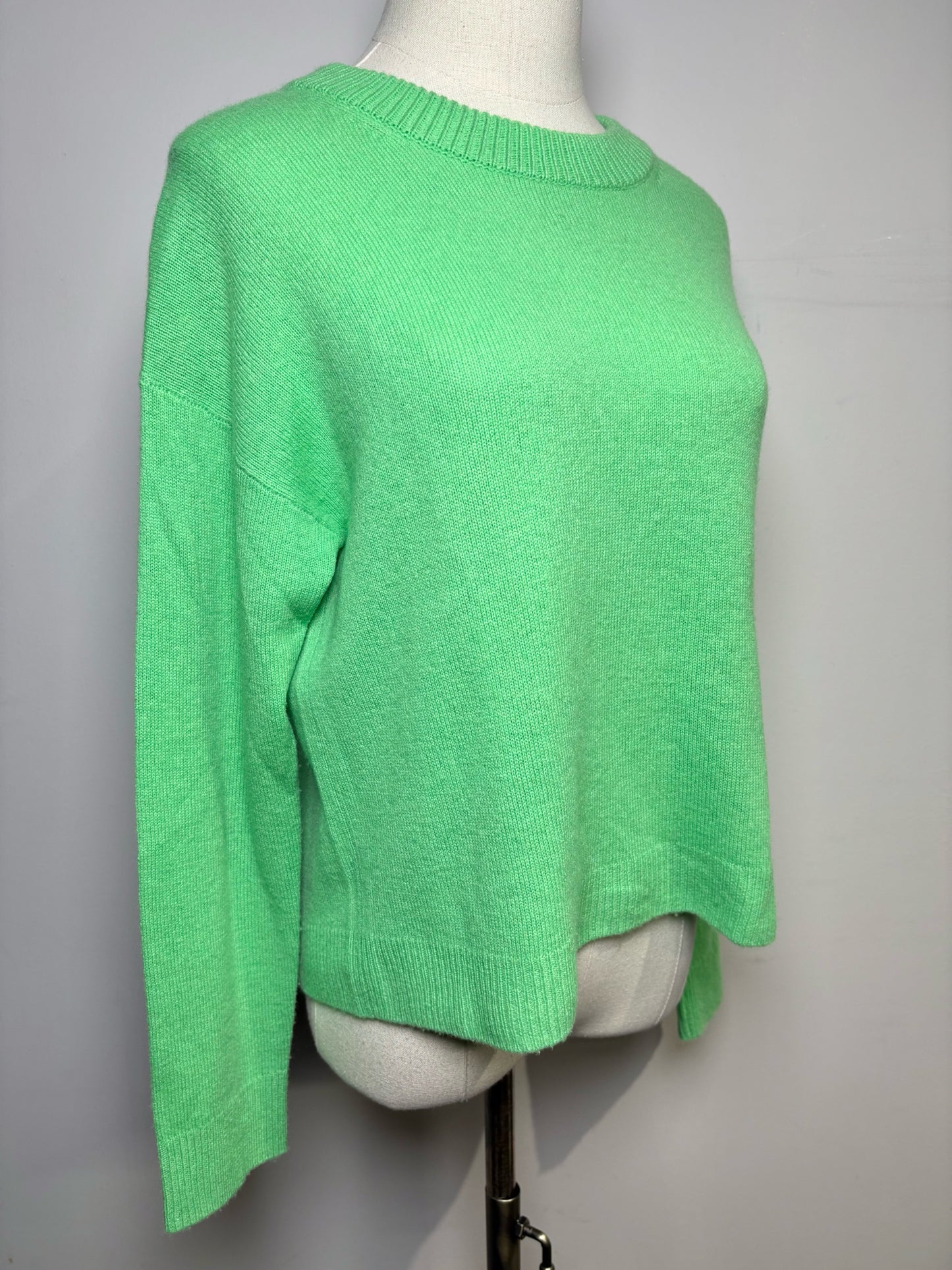 Women Size M Allude Mint Green Solid Cashmere Sweater
