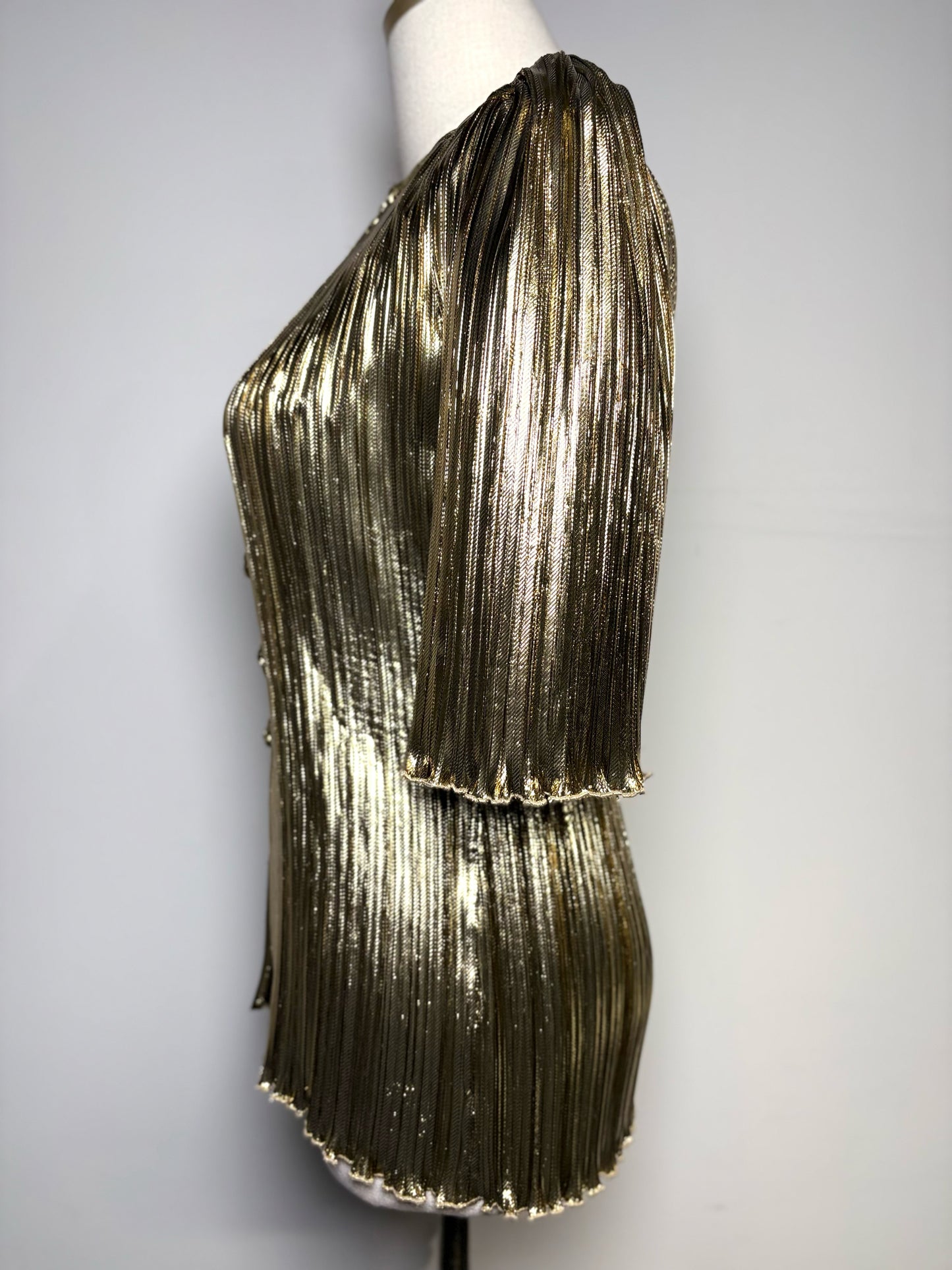 Women Size 36 Altuzarra Gold Metallic Top