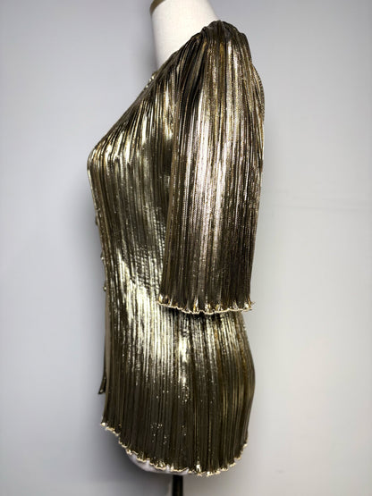 Women Size 36 Altuzarra Gold Metallic Top