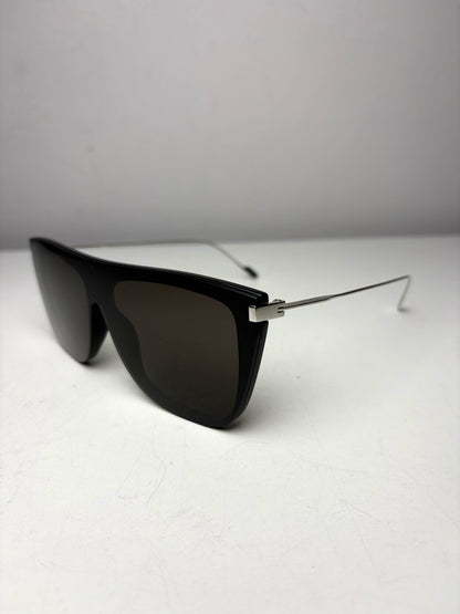 Saint Laurent Women's Pre-owned Black Acetate, Titanium Sunglasses