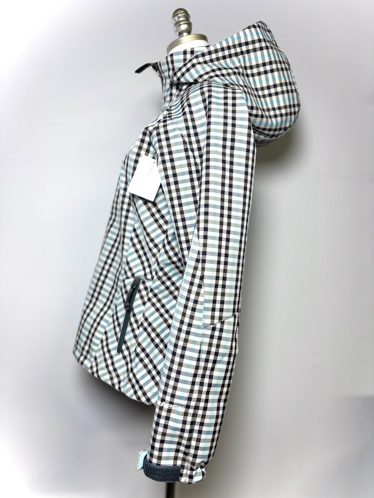 Women Size L North Face "Apex Soft Shell Jacket" Gingham Coat