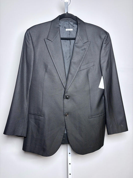 Men's Giorgio Armani Black Virgin Wool/Silk Blend Size 52 Blazer Pre-owned