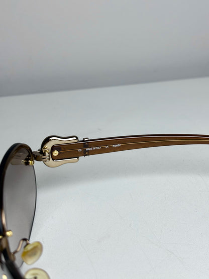 Fendi FS481 Vintage Pre-owned Gradient Brown Sunglasses