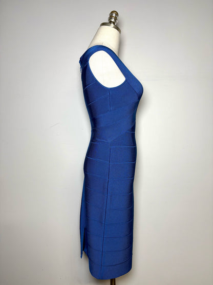 Women Size S Herve Leger Paris Blue Bandage Bodycon Dress