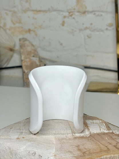 Acrylic Tory Burch White Cuff Bracelet