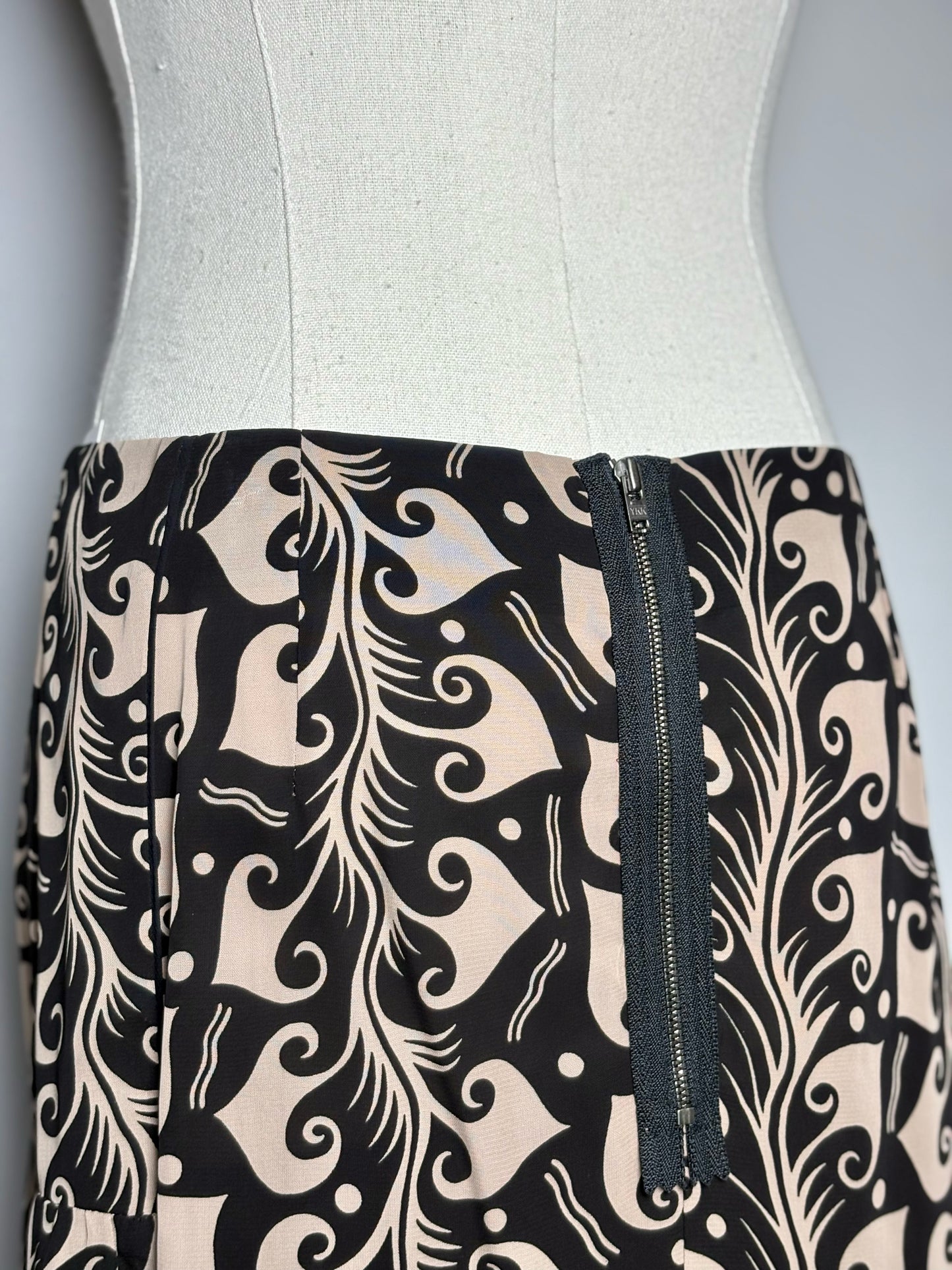 Women Size 38 Marni Black, Beige Abstract Art Pre-owned Skirt