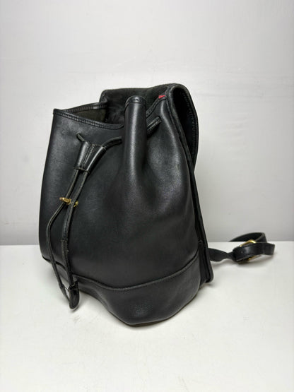 Women's Coach 9791 Black Leather Vintage Pre-Owned Medium Backpack