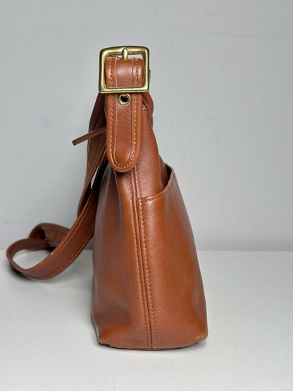 Coach Solid Vintage Leather Pre-owned Caramel Brown Genuine Leather Small Purse